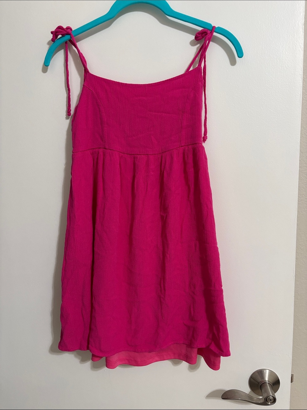 Altar'd State Hot Pink Tie-Strap Sundress
